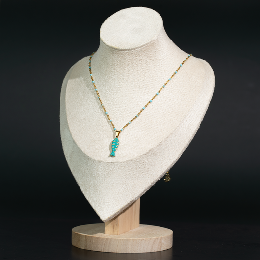 Collier Poisson azur